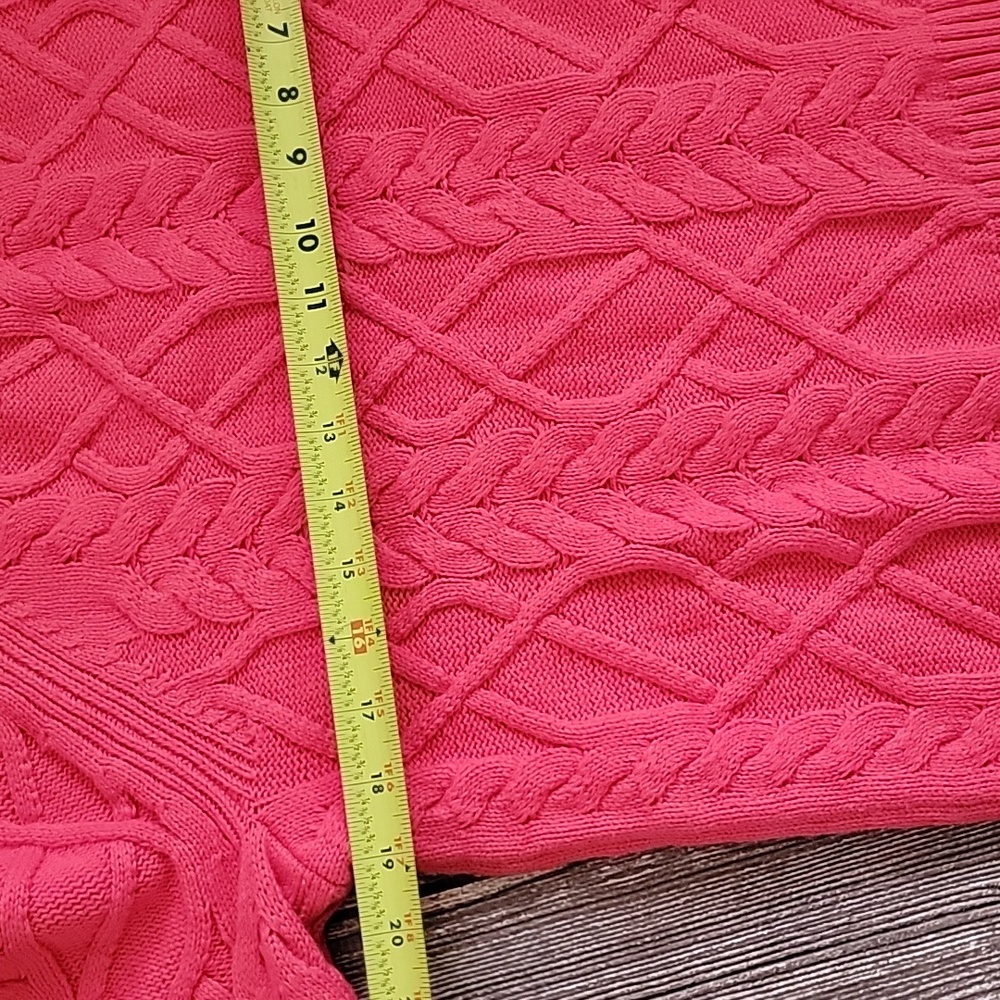 Talbots Pink Cable Knit Turtleneck Sweater - Picture 6 of 6